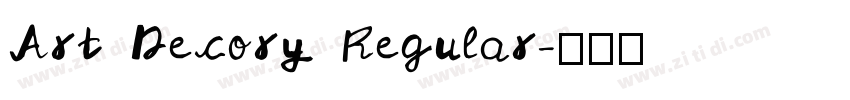 Art Decory Regular字体转换